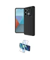 ieg™ Redmi Note 13 Pro 4G Kılıf Eksen Form Prime - Siyah 3D Antistatik Cam Ekran Koruyucu