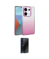 ieg™ Redmi Note 13 Pro 4G Kılıf Kıvılcım Minimal Özel Seri - Siyah 3D Antistatik Hayalet Cam Ekran Koruyucu