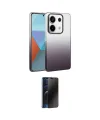 ieg™ Redmi Note 13 Pro 4G Kılıf Kıvılcım Minimal Özel Seri - Siyah 3D Antistatik Hayalet Cam Ekran Koruyucu