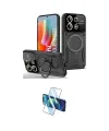 ieg™ Redmi Note 13 Pro 4G Kılıf Kıvılcım Modern Serisi - Siyah 3D Antistatik Seramik Nano Ekran Koruyucu