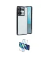 ieg™ Redmi Note 13 Pro 4G Kılıf Vadi Minimal - Siyah 3D Antistatik Cam Ekran Koruyucu