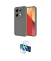 ieg™ Redmi Note 13 Pro 4G Kılıf Yankı Yansıma Özel Seri - Siyah 3D Antistatik Cam Ekran Koruyucu