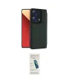 ieg™ Redmi Note 13 Pro 4G Kılıf Zirve Yansıma Serisi - Şeffaf Pasifik Cam Ekran Koruyucu