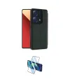 ieg™ Redmi Note 13 Pro 4G Kılıf Zirve Yansıma Serisi - Siyah 3D Antistatik Cam Ekran Koruyucu