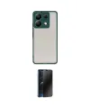 ieg™ Redmi Note 13 Pro 5G Kılıf Ahenk Çizgi Serisi - Siyah 3D Antistatik Hayalet Cam Ekran Koruyucu