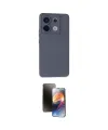 ieg™ Redmi Note 13 Pro 5G Kılıf Ahenk Serisi - Siyah 3D Antistatik Mat Seramik Nano Ekran Koruyucu