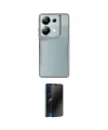 ieg™ Redmi Note 13 Pro 5G Kılıf Akış Çizgi Koleksiyonu - Siyah 3D Antistatik Hayalet Cam Ekran Koruyucu