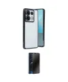 ieg™ Redmi Note 13 Pro 5G Kılıf Vadi Minimal - Siyah 3D Antistatik Hayalet Cam Ekran Koruyucu