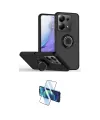 ieg™ Redmi Note 13 Pro 5G Kılıf Yörünge Çizgi - Siyah 3D Antistatik Cam Ekran Koruyucu