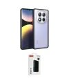 ieg™ Redmi Note 14 Pro Plus Kılıf Ahenk Çizgi Serisi - Siyah Hayalet Polymer Nano Ekran Koruyucu