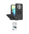 ieg™ Redmi Note 15 Pro 5G Kılıf Yörünge Çizgi - Siyah 3D Antistatik Cam Ekran Koruyucu