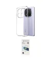 ieg™ Redmi Note 15 Pro 5G Kılıf Zirve Doku - Siyah 3D Antistatik Cam Ekran Koruyucu
