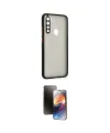 ieg™ Redmi Note 8 Kılıf Ahenk Çizgi Serisi - Siyah 3D Antistatik Mat Seramik Nano Ekran Koruyucu