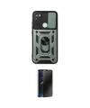 ieg™ Redmi Note 8 Kılıf Ahenk Klasik - Siyah 3D Antistatik Hayalet Cam Ekran Koruyucu