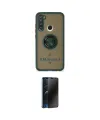 ieg™ Redmi Note 8 Kılıf Yörünge Çizgi - Siyah 3D Antistatik Hayalet Cam Ekran Koruyucu