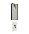 ieg™ Redmi Note 8 Pro Kılıf Ahenk Çizgi Serisi - Şeffaf Pasifik Cam Ekran Koruyucu