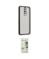 ieg™ Redmi Note 8 Pro Kılıf Ahenk Çizgi Serisi - Siyah 20D Premium Cam Ekran Koruyucu