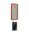 ieg™ Redmi Note 8 Pro Kılıf Ahenk Çizgi Serisi - Siyah 3D Antistatik Hayalet Cam Ekran Koruyucu