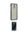 ieg™ Redmi Note 8 Pro Kılıf Ahenk Çizgi Serisi - Siyah 3D Antistatik Hayalet Cam Ekran Koruyucu