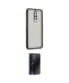 ieg™ Redmi Note 8 Pro Kılıf Ahenk Çizgi Serisi - Siyah 3D Antistatik Hayalet Cam Ekran Koruyucu