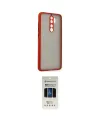 ieg™ Redmi Note 8 Pro Kılıf Ahenk Çizgi Serisi - Siyah 5D Hayalet Cam Ekran Koruyucu