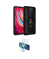 ieg™ Redmi Note 8 Pro Kılıf Ahenk Klasik Koleksiyonu - Siyah 3D Antistatik Cam Ekran Koruyucu