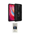 ieg™ Redmi Note 8 Pro Kılıf Ahenk Klasik Koleksiyonu - Siyah 5D Hayalet Cam Ekran Koruyucu
