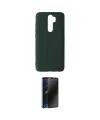 ieg™ Redmi Note 8 Pro Kılıf Ahenk Serisi - Siyah 3D Antistatik Hayalet Cam Ekran Koruyucu