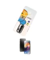 ieg™ Redmi Note 8 Pro Kılıf Siluet Çizgi Koleksiyonu - Siyah 3D Antistatik Mat Seramik Nano Ekran Koruyucu