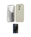 ieg™ Redmi Note 8 Pro Kılıf Yankı Yansıma Özel Seri - Siyah 3D Antistatik Hayalet Cam Ekran Koruyucu