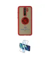 ieg™ Redmi Note 8 Pro Kılıf Yörünge Çizgi - Siyah 3D Antistatik Cam Ekran Koruyucu