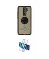 ieg™ Redmi Note 8 Pro Kılıf Yörünge Çizgi - Siyah 3D Antistatik Cam Ekran Koruyucu