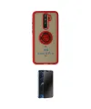 ieg™ Redmi Note 8 Pro Kılıf Yörünge Çizgi - Siyah 3D Antistatik Hayalet Cam Ekran Koruyucu