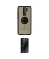 ieg™ Redmi Note 8 Pro Kılıf Yörünge Çizgi - Siyah 3D Antistatik Hayalet Cam Ekran Koruyucu