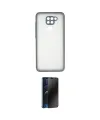 ieg™ Redmi Note 9 Kılıf Ahenk Çizgi Serisi - Siyah 3D Antistatik Hayalet Cam Ekran Koruyucu