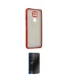ieg™ Redmi Note 9 Kılıf Ahenk Çizgi Serisi - Siyah 3D Antistatik Hayalet Cam Ekran Koruyucu
