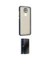 ieg™ Redmi Note 9 Kılıf Ahenk Çizgi Serisi - Siyah 3D Antistatik Hayalet Cam Ekran Koruyucu