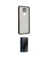 ieg™ Redmi Note 9 Kılıf Ahenk Çizgi Serisi - Siyah 3D Antistatik Hayalet Cam Ekran Koruyucu