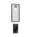 ieg™ Redmi Note 9 Kılıf Ahenk Çizgi Serisi - Siyah 3D Antistatik Hayalet Cam Ekran Koruyucu