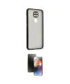ieg™ Redmi Note 9 Kılıf Ahenk Çizgi Serisi - Siyah 3D Antistatik Mat Seramik Nano Ekran Koruyucu