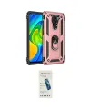 ieg™ Redmi Note 9 Kılıf Ahenk Klasik Koleksiyonu - Şeffaf Pasifik Cam Ekran Koruyucu