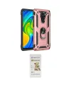 ieg™ Redmi Note 9 Kılıf Ahenk Klasik Koleksiyonu - Siyah Mat Seramik Nano Ekran Koruyucu