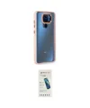 ieg™ Redmi Note 9 Kılıf Eksen Doku Prime - Şeffaf Pasifik Cam Ekran Koruyucu