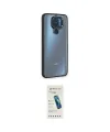 ieg™ Redmi Note 9 Kılıf Eksen Doku Prime - Şeffaf Pasifik Cam Ekran Koruyucu