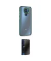 ieg™ Redmi Note 9 Kılıf Eksen Doku Prime - Siyah 3D Antistatik Hayalet Cam Ekran Koruyucu