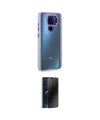 ieg™ Redmi Note 9 Kılıf Eksen Doku Prime - Siyah 3D Antistatik Hayalet Cam Ekran Koruyucu