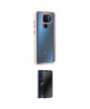 ieg™ Redmi Note 9 Kılıf Eksen Doku Prime - Siyah 3D Antistatik Hayalet Cam Ekran Koruyucu