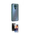 ieg™ Redmi Note 9 Kılıf Eksen Doku Prime - Siyah 3D Antistatik Mat Seramik Nano Ekran Koruyucu