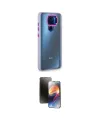 ieg™ Redmi Note 9 Kılıf Eksen Doku Prime - Siyah 3D Antistatik Mat Seramik Nano Ekran Koruyucu