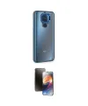 ieg™ Redmi Note 9 Kılıf Eksen Doku Prime - Siyah 3D Antistatik Mat Seramik Nano Ekran Koruyucu